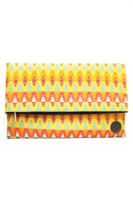 Leather & Trópico Textile Oversize Clutch Bag Leather & Trópico Textile Oversize Clutch Bag