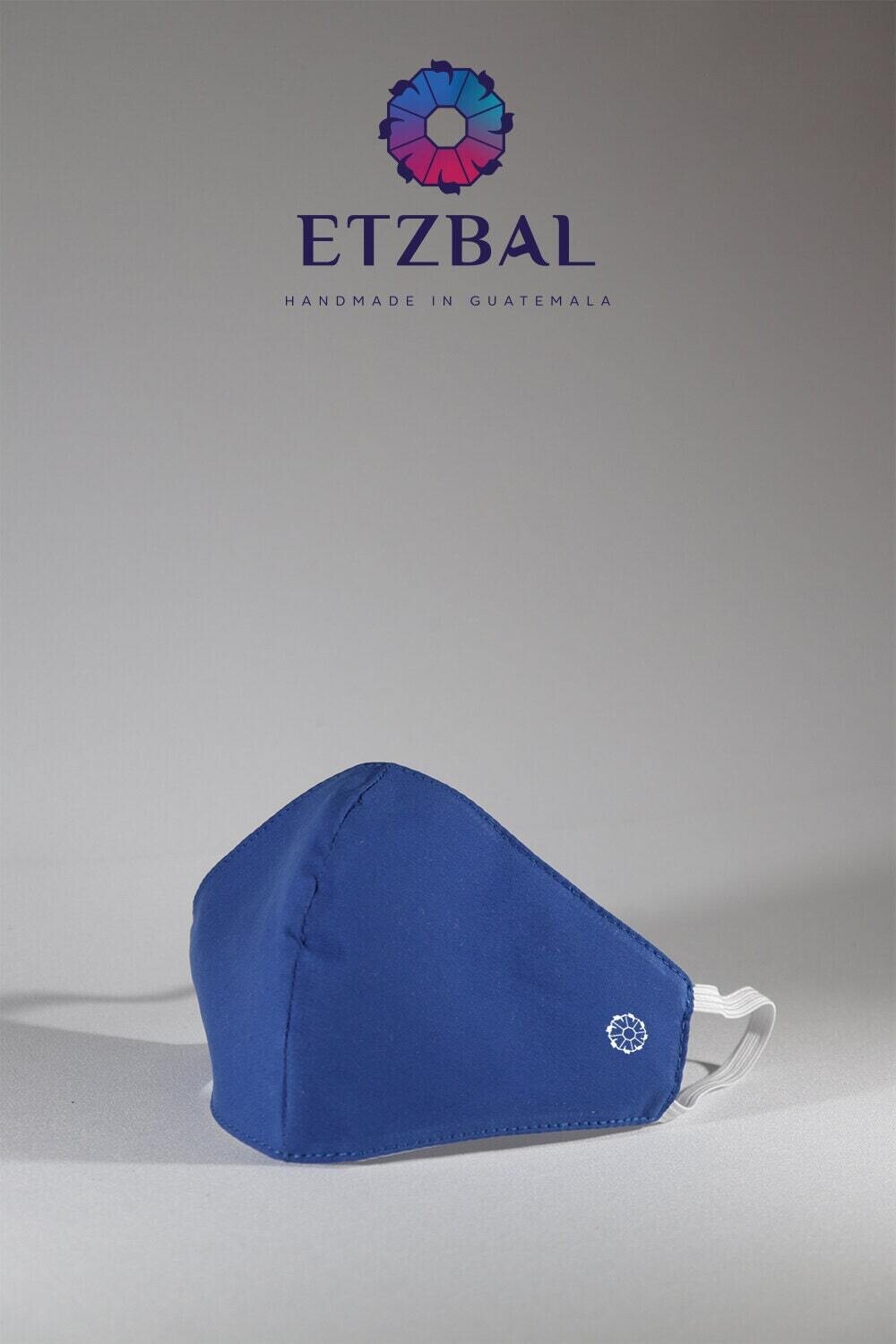 Unisex Washable Anti-Microbial Fabric Face Masks 3 Pack Kit - Blue