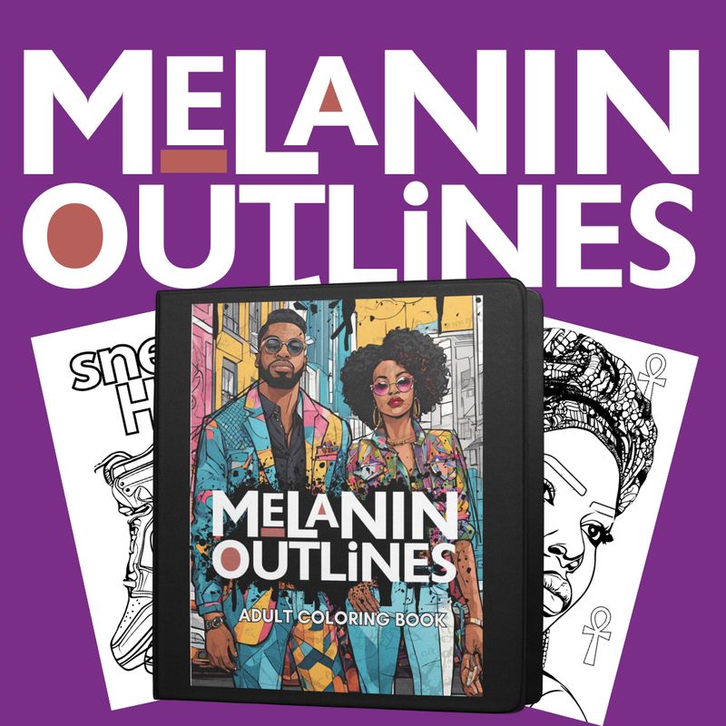 Melanin Outlines Coloring Binder