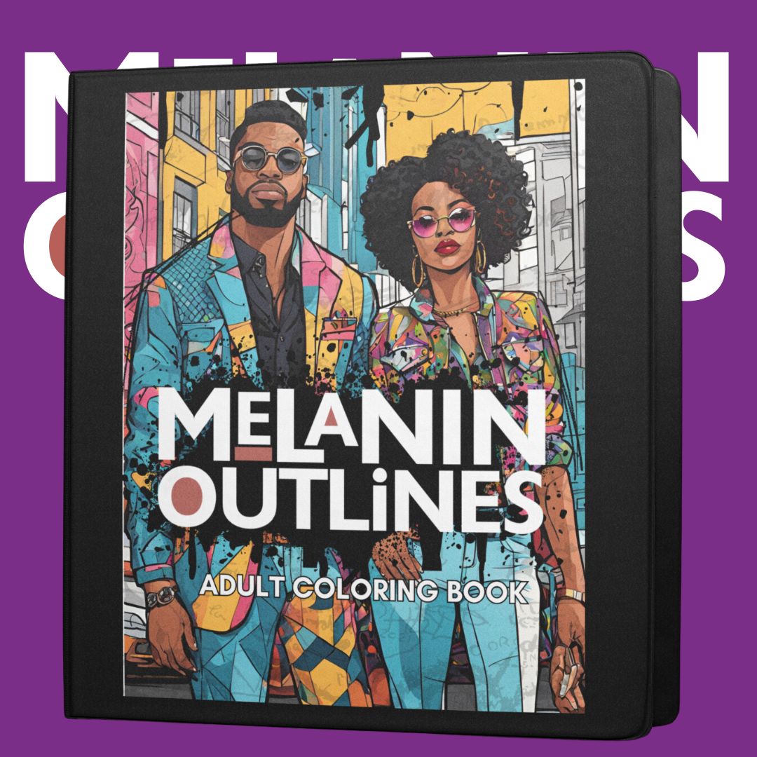 Melanin Outlines Coloring Binder