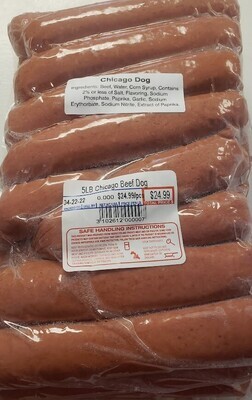 5LB Chicago Jumbo Beef Dogs