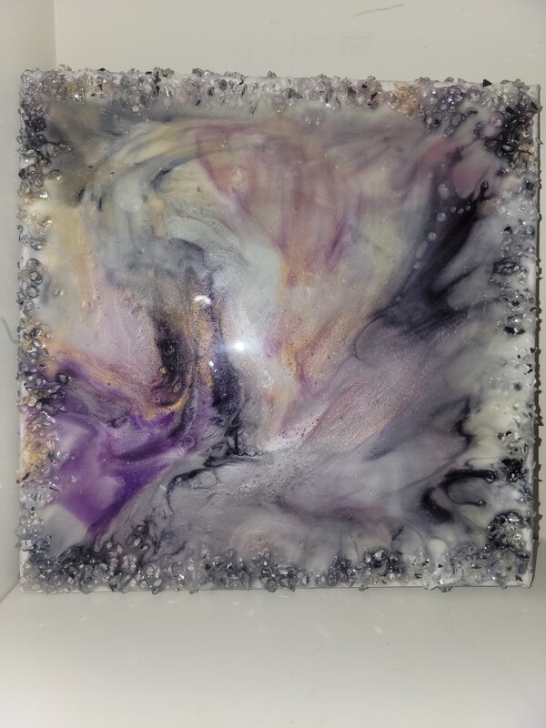 Purple fluid art