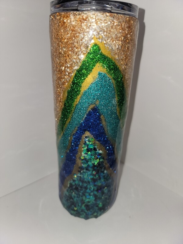 Blue geode tumbler