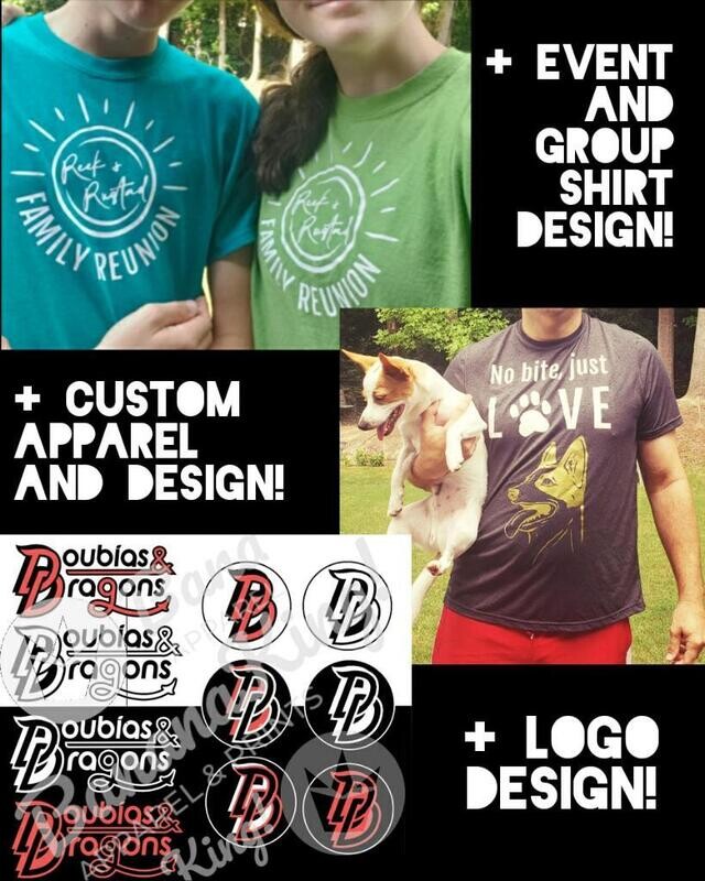 CUSTOM DESIGN COMMISSION: Group Events/Personal Shirts Designs, Logos, and more!