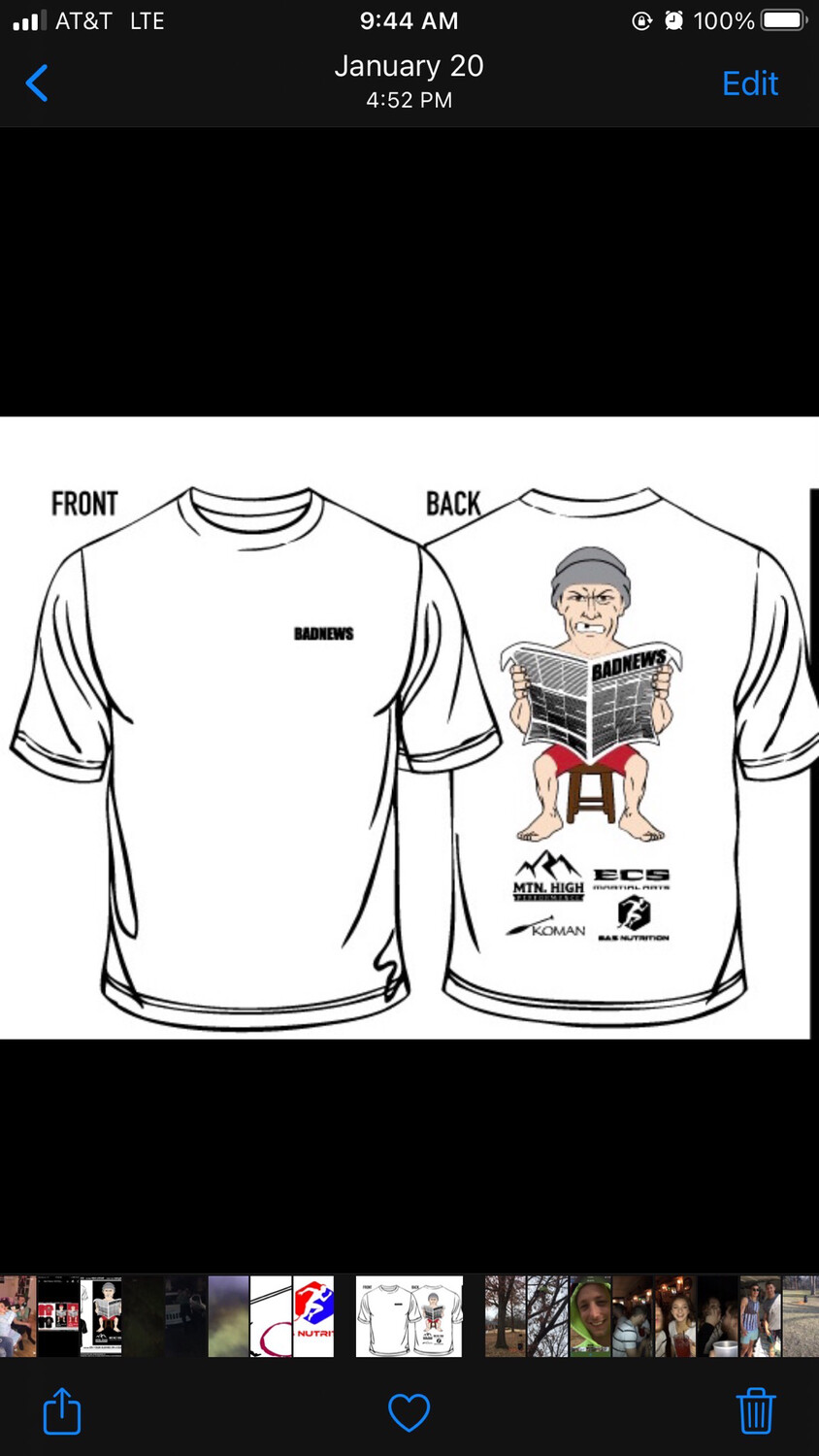 Jared Brown T-Shirt (Small, White)