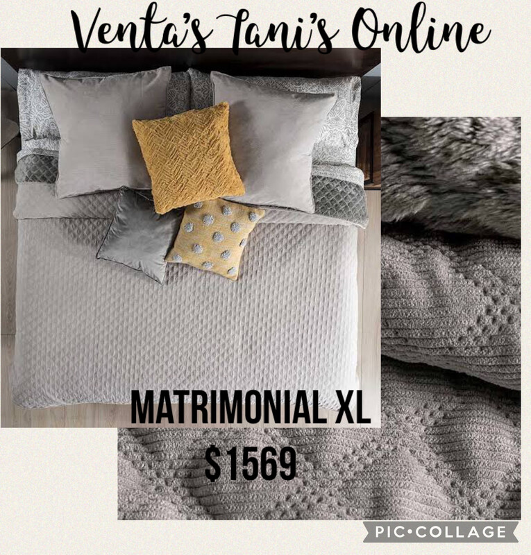 Cobertor Vianney Pana gris talla matrimonial xl