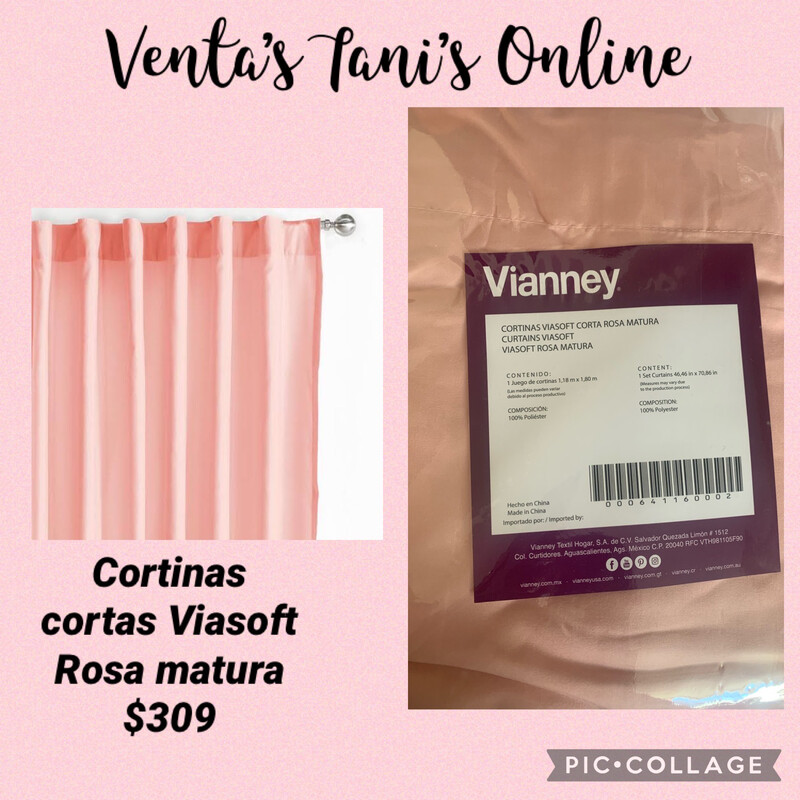 Cortinas cortas marca Vianney