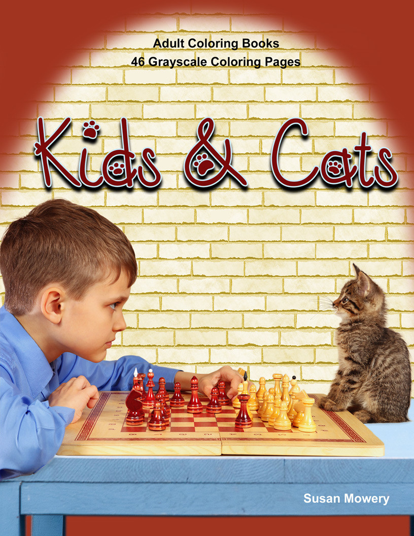 Kids & Cats Adult Coloring Book PDF