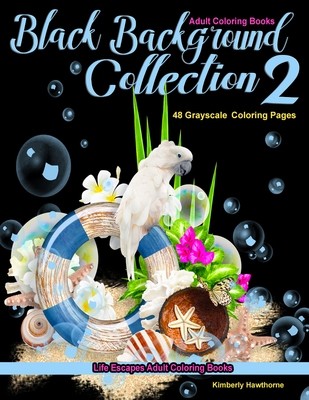 Black Backgrounds Collection 2 Adult Coloring Book PDF Digital Download
