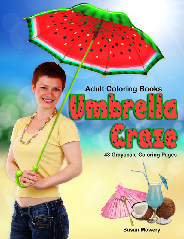Umbrella Craze Adult Coloring Book PDF Digital Download