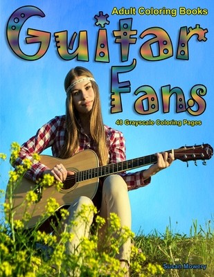 Guitar Fans Adult Coloring Book PDF Digital Download
