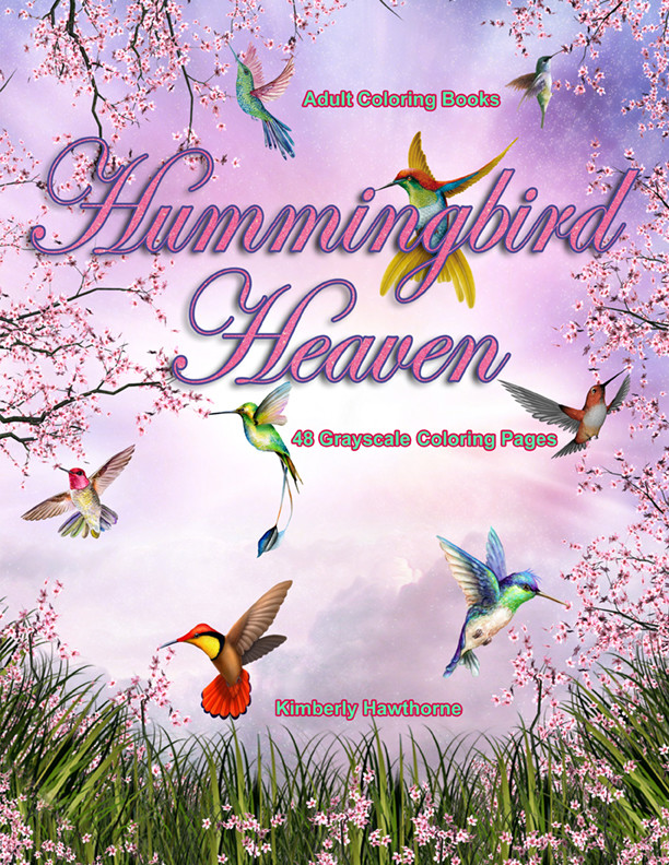 Hummingbird Heaven Adult Coloring Book PDF Digital Download