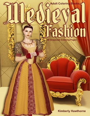 Medieval Fashion Adult Coloring Books PDF Digital Download