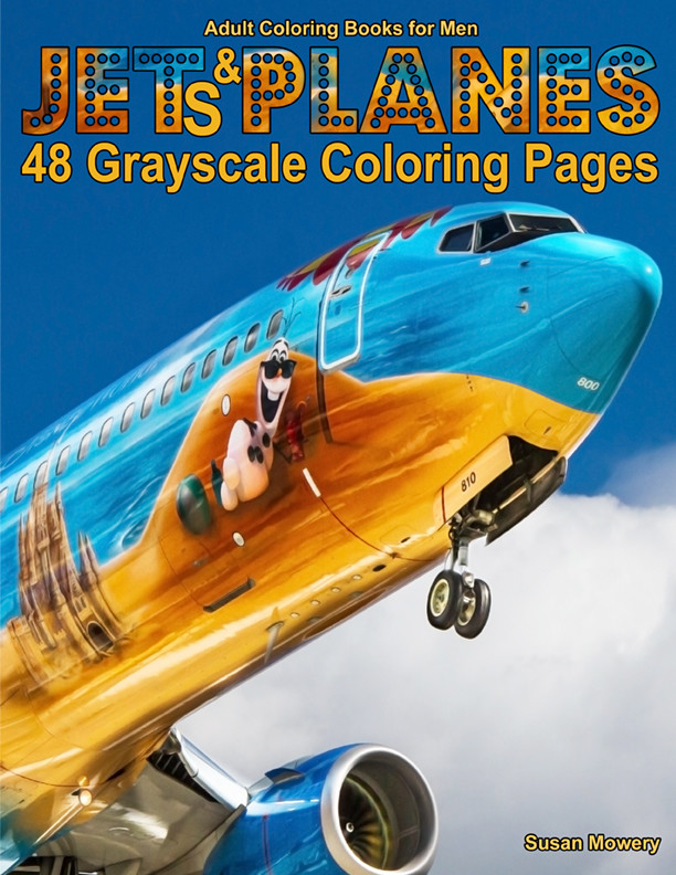 Jets & Planes Adult Coloring Book PDF Digital Download