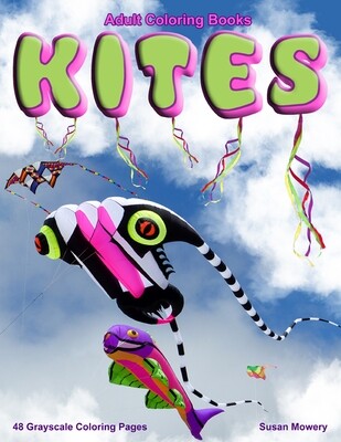 Kites Adult Coloring Book PDF Digital Download