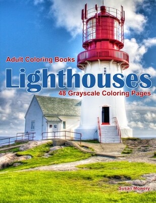 Lighthouses Adult Coloring Book PDF Digital Download