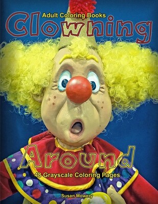 Clowning Around Adult Coloring Book PDF Digital Download