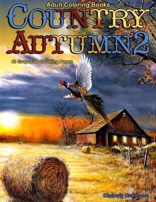 Country Autumn 2 Adult Coloring Book PDF Digital Download