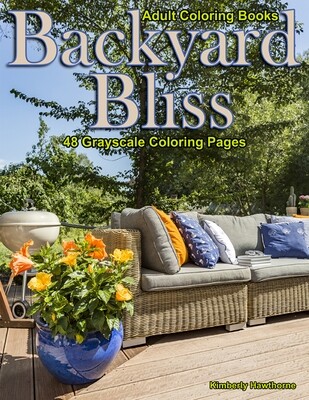 Backyard Bliss Adult Coloring Book PDF Digital Download