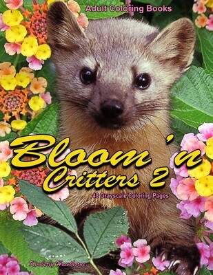Bloom'n Critters 2 Adult Coloring Book PDF Digital Download