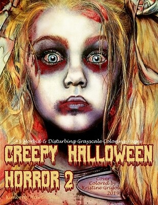 Creepy Halloween Horror 2 Adult Coloring Book PDF Digital Download