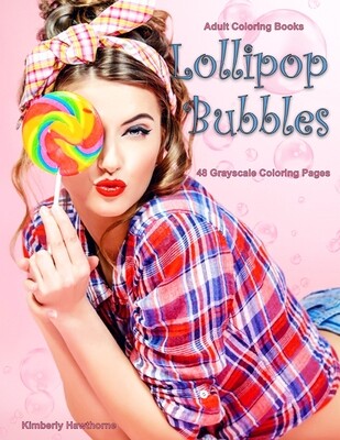 Lollipop Bubbles Adult Coloring Book PDF Digital Download