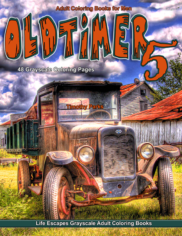 Oldtimer 5 Grayscale Adult Coloring Book PDF