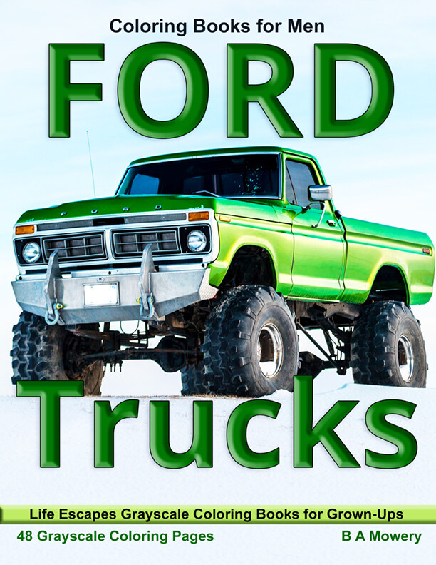 Ford Trucks Grayscale Coloring Book for Men PDF