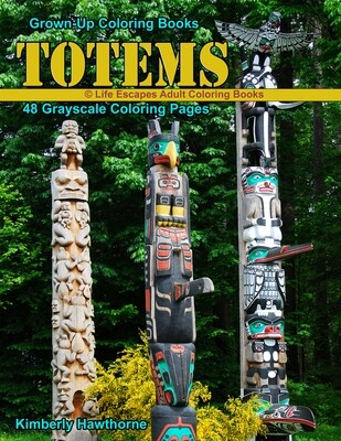 Totems Grayscale Adult Coloring Book PDF