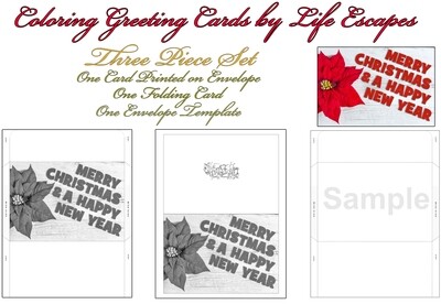 Coloring Cards Christmas Greeting Card #3