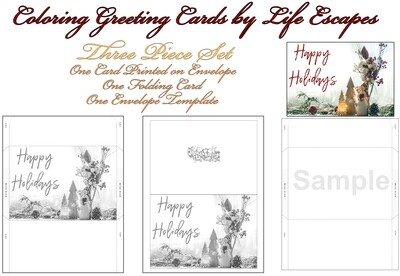 Coloring Cards Christmas Greeting Card #16