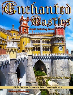Enchanted Castles Grayscale Adult Coloring Book PDF