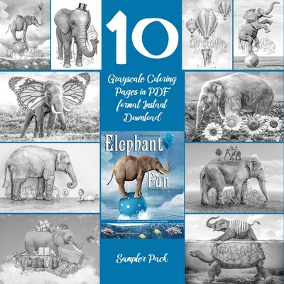 Elephant Fun 10 Page Sampler Pack PDF