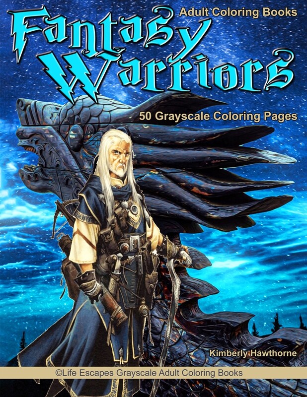 Fantasy Warriors Grayscale Adult Coloring Book PDF