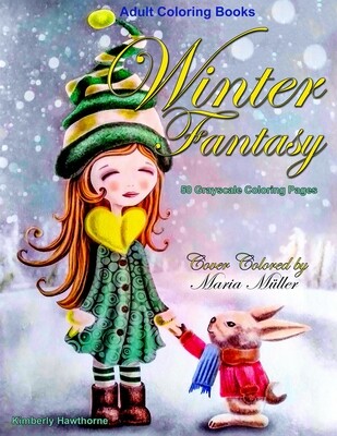 Winter Fantasy Grayscale Adult Coloring Book PDF