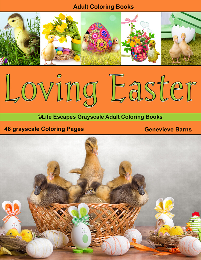 Loving Easter Grayscale Adult Coloring Book PDF