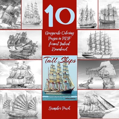 Tall Ships Coloring Book Sampler Pack PDF