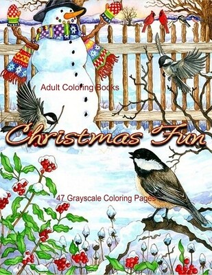 Christmas Fun Adult Coloring Book Digital Download