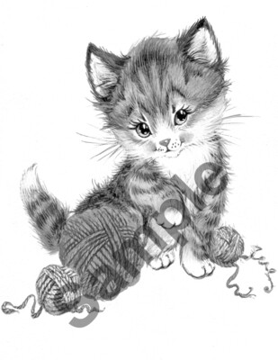 Kitty Coloring Page #2