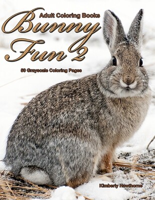 Bunny Fun 2 Grayscale Adult Coloring Book PDF