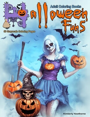 Halloween Fun 5 Grayscale Coloring Book for Adults PDF