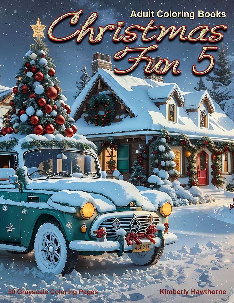 Christmas Fun 5 Grayscale Coloring Book for Adults PDF