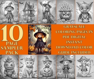 Halloween Fun 6 Coloring Book Sampler Pack PDF