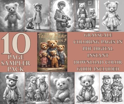 Teddy Bear Fun 3 Coloring Book Sampler Pack PDF