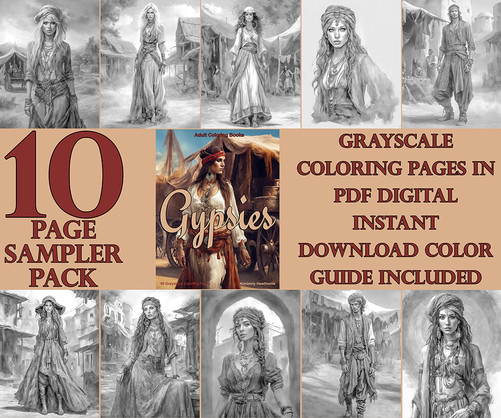 Gypsies Coloring Book Sampler Pack PDF