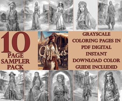 Gypsies Coloring Book Sampler Pack PDF