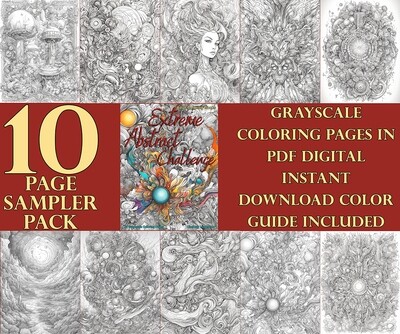 Extreme Abstract Challenge Coloring Book Sampler Pack PDF