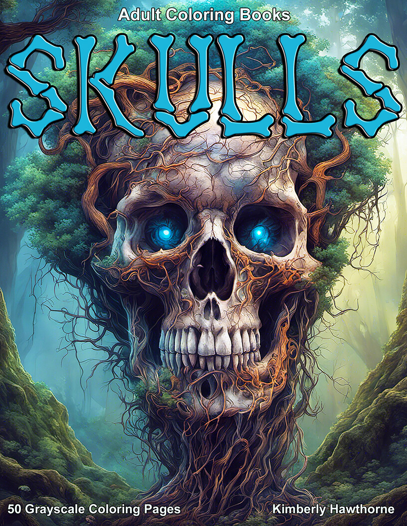 Skulls Grayscale Coloring Book for Adults PDF