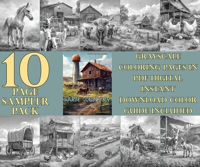 Farm Country Coloring Book Sampler Pack PDF