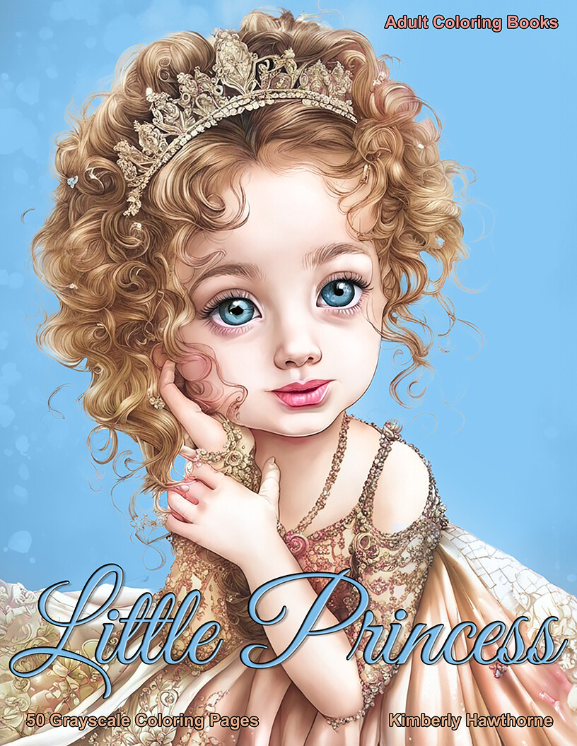 Little Princess Grayscale Coloring Book for Adults PDF